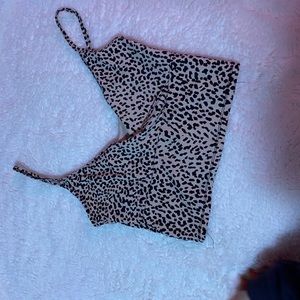 Cheetah tank crop top